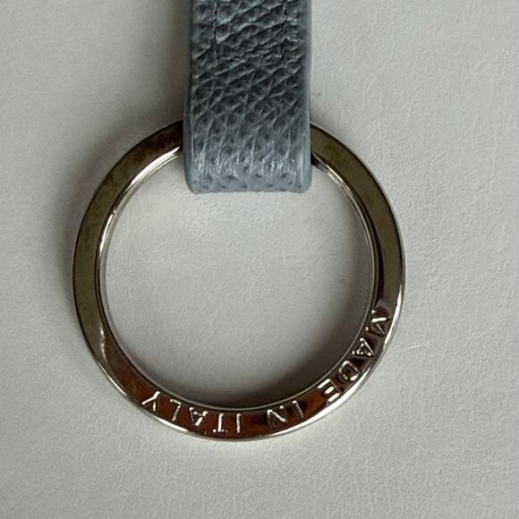 BVLGARI Bulgari Mens Style Gray Calf Leather Silver Keyring Keyhold Strap Gift - Picture 6 of 12